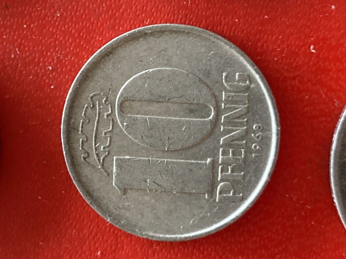 Münze Münzen Umlaufmünze Deutschland DDR 10 Pfennig 1968