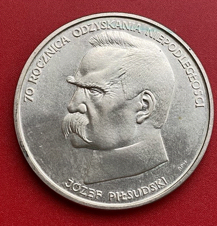 SILBER - Polen 50.000 Złotych 1988 70 Jahre Unabhängigkeit Józef Piłsudski   