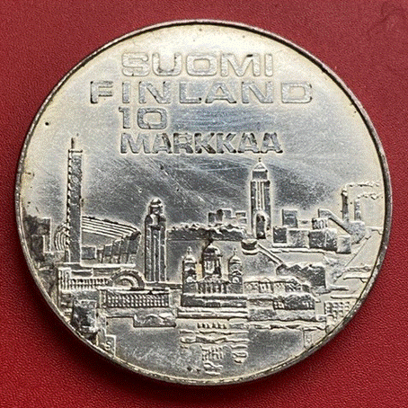  SILBER - Finnland 10 Markkaa 1971 | Leichtathletik EM Helsinki  Patina !   