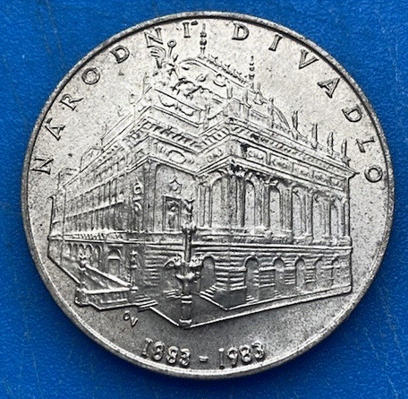  SILBER - Tschechoslowakei 100 Kronen  1983 Prager Nationaltheater   