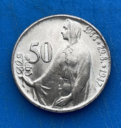  Tschechoslowakei 50 Kronen  1947 |  Slowakischer Nationalaufstand   
