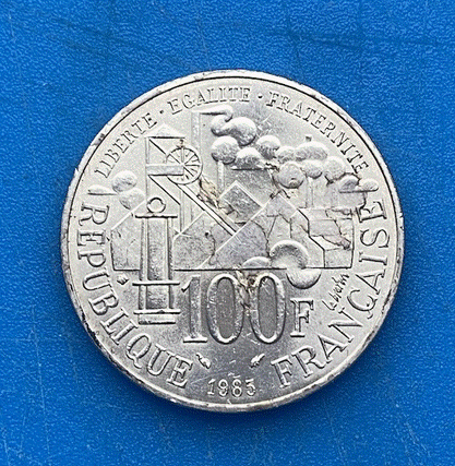  SILBER - Frankreich 100 Francs 1985 Émile Zola   