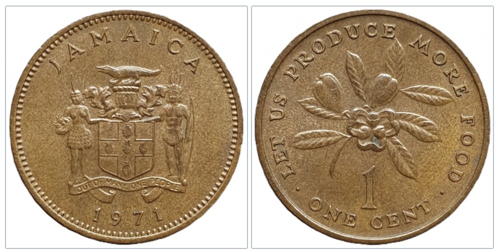  Jamaika 1 Cent 1971 FAO - Lasst uns mehr Essen produzieren   