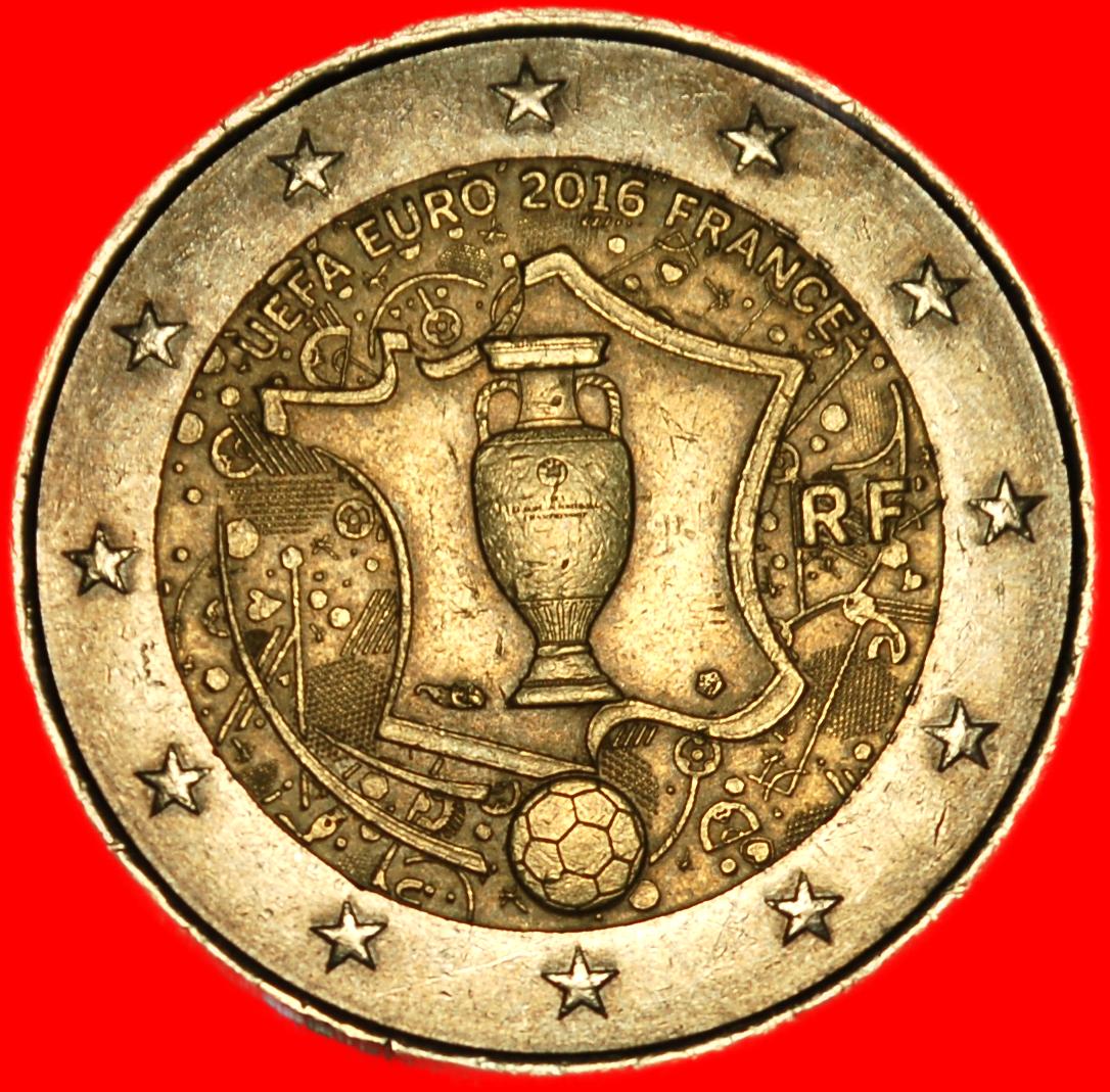 Ⰺ FOOTBALL: FRANCE ★ 2 EUROS 2016! DIES I r1! NON-PHALLIC TYPE 2007-2026!★LOW START★NO RESERVE!