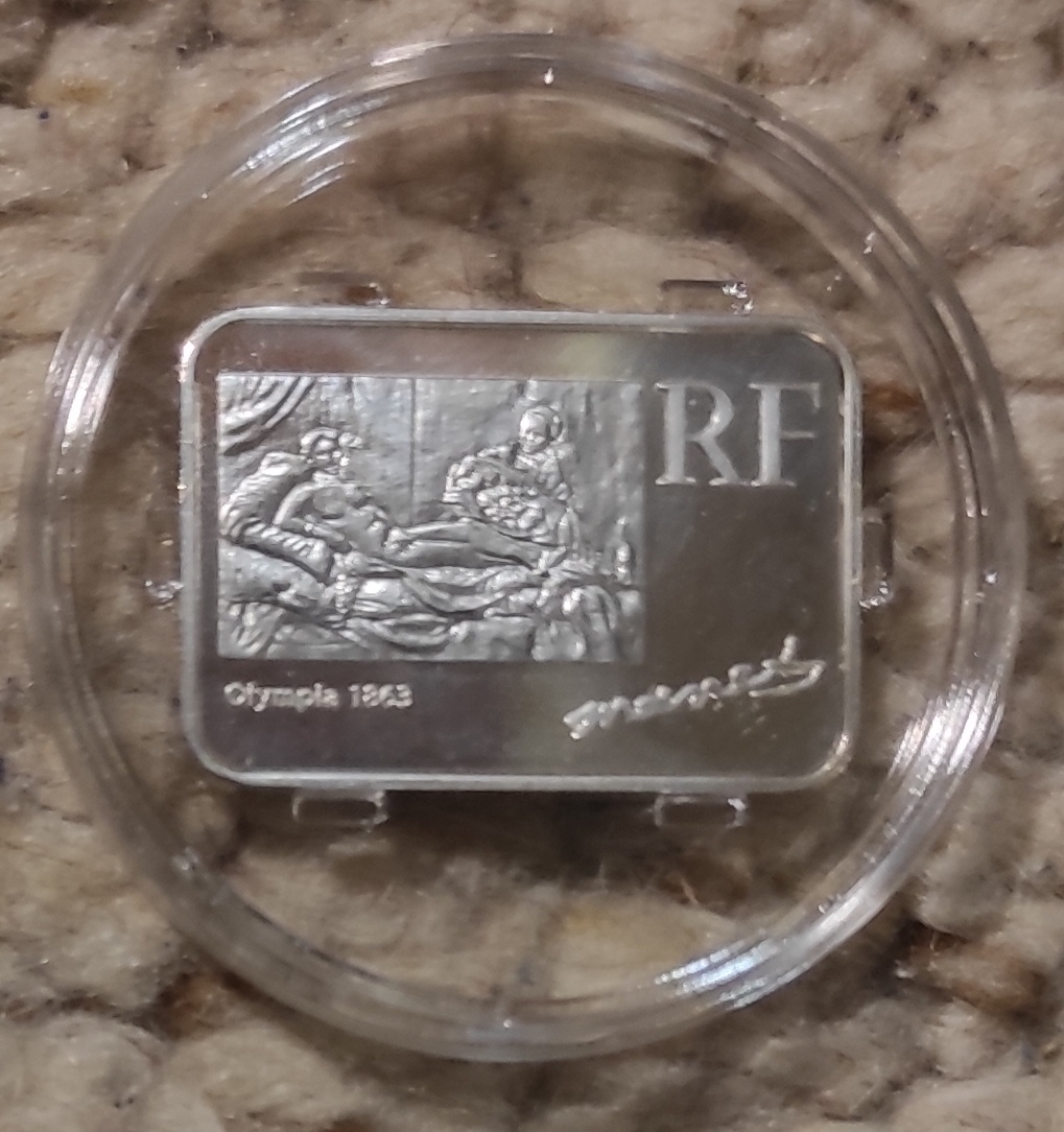  Frankreich 1/4 Euro, SILBER, Maler - Édouard Manet   