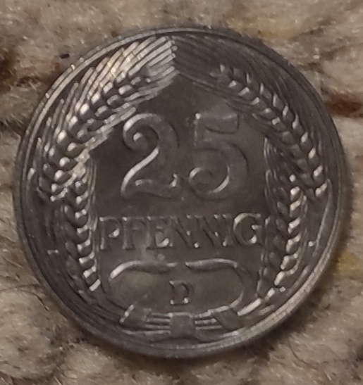  Kaiserreich 25 Pfennig 1912 D   