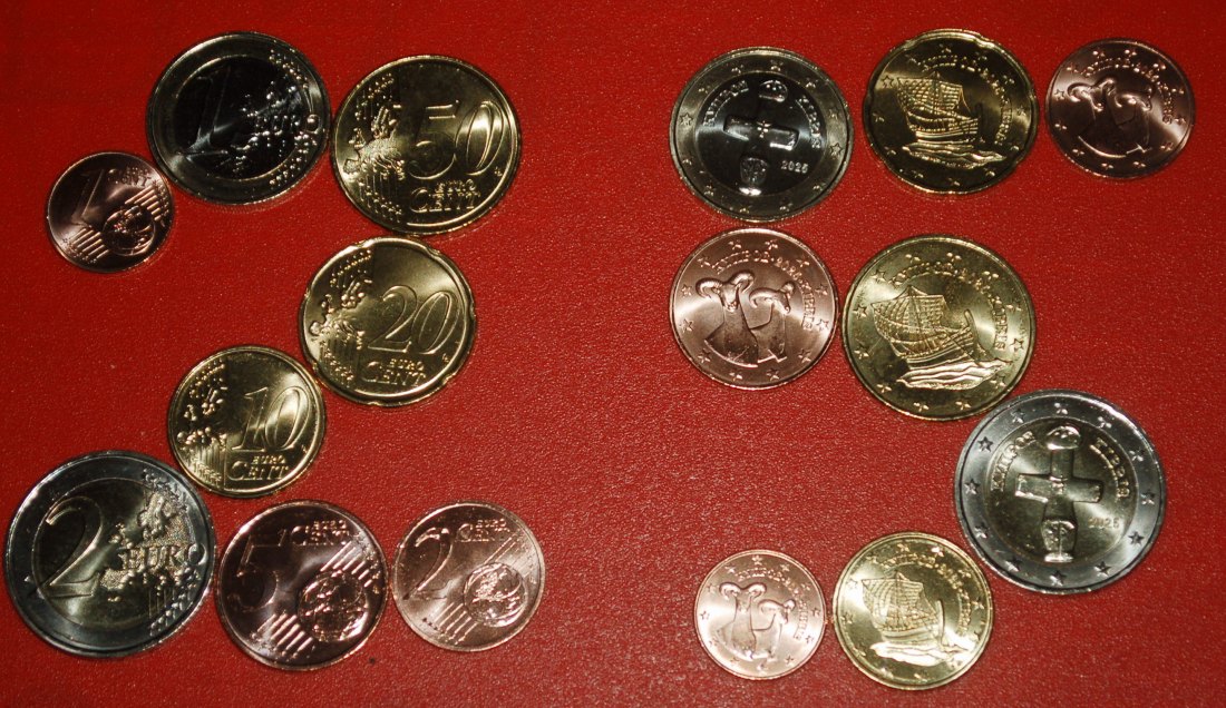  Ⰶ GREECE (2008-2026): CYPRUS ★ EURO SET 8 COINS 2025 SHIPS UNC! UNCOMMON!★LOW START ★ NO RESERVE!   