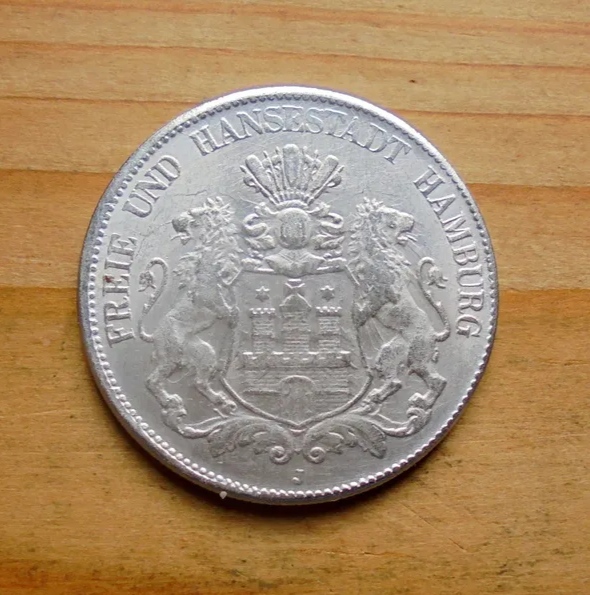 5 MARK Hamburg 1903 J NP   