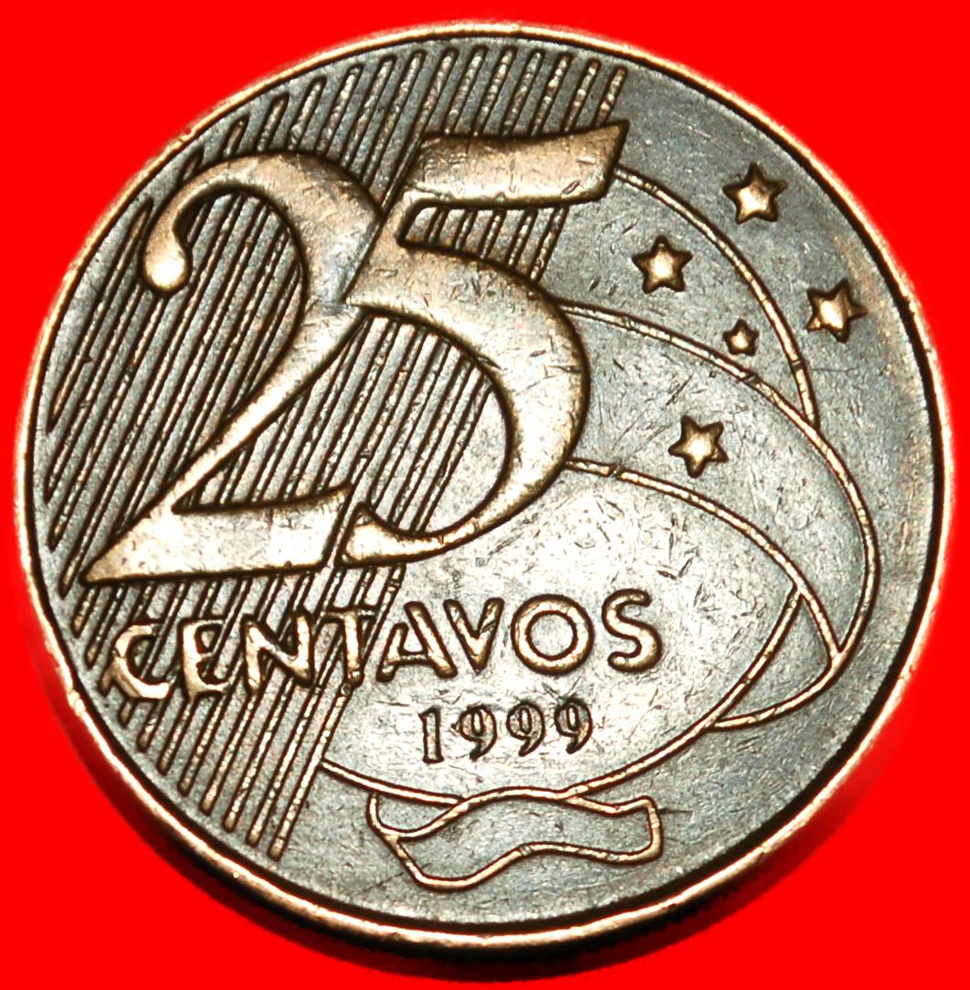Ⰺ CRUX (1998-2025): BRAZIL ★ 25 CENTAVOS 1999 DIES I A! DEODORO (1827-1892)★LOW START ★ NO RESERVE!