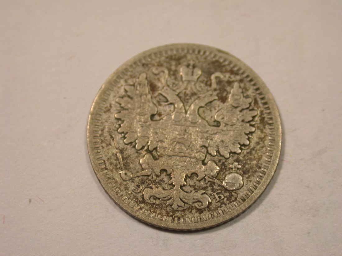  K05  Russland/UDSSR  5 Kopeken  1908 in ss   Silber   Originalbilder   