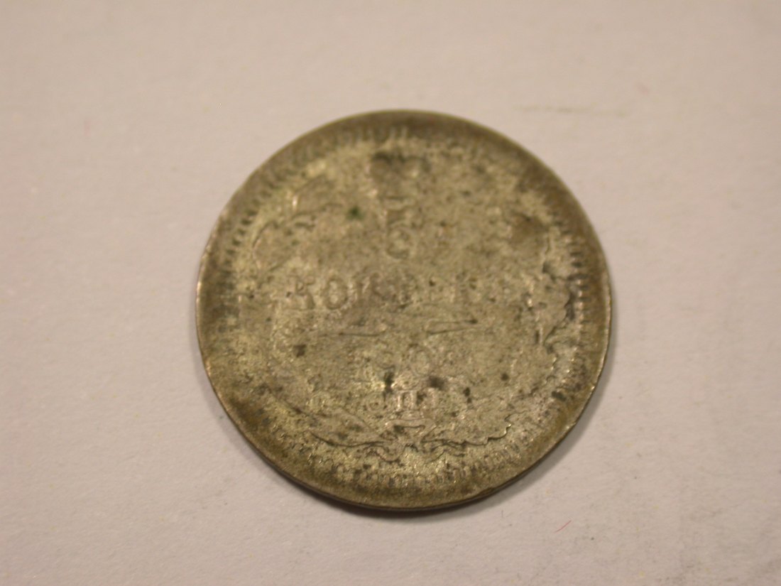 K05 Russland/UDSSR 5 Kopeken 1903 Belegstück Druckstellen Silber Originalbilder