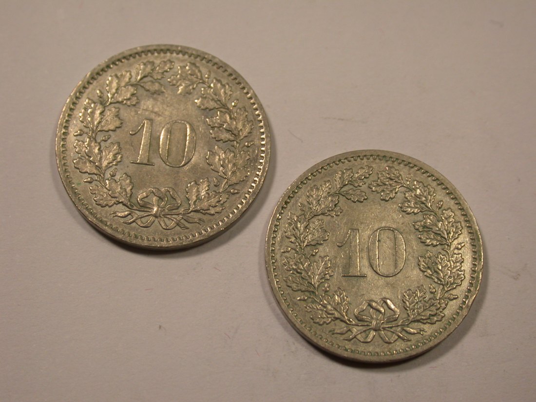  K05  Schweiz  2 x 10 Rappen 1981 + 1982  2 Stück  Originalbilder   