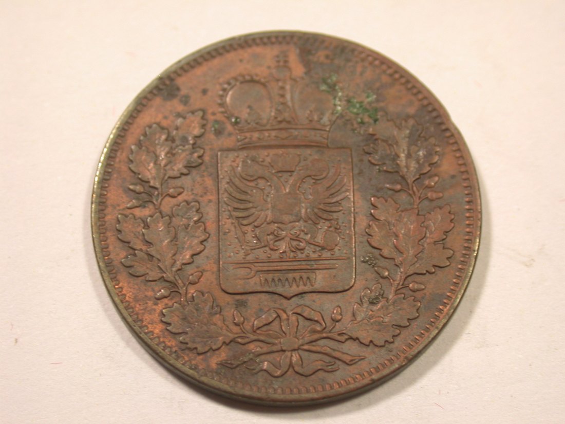  K05  Schwarzburg-Rudolstadt 1 Kreuzer 1864 in f.vz, Korrosionsspuren  Originalbilder   