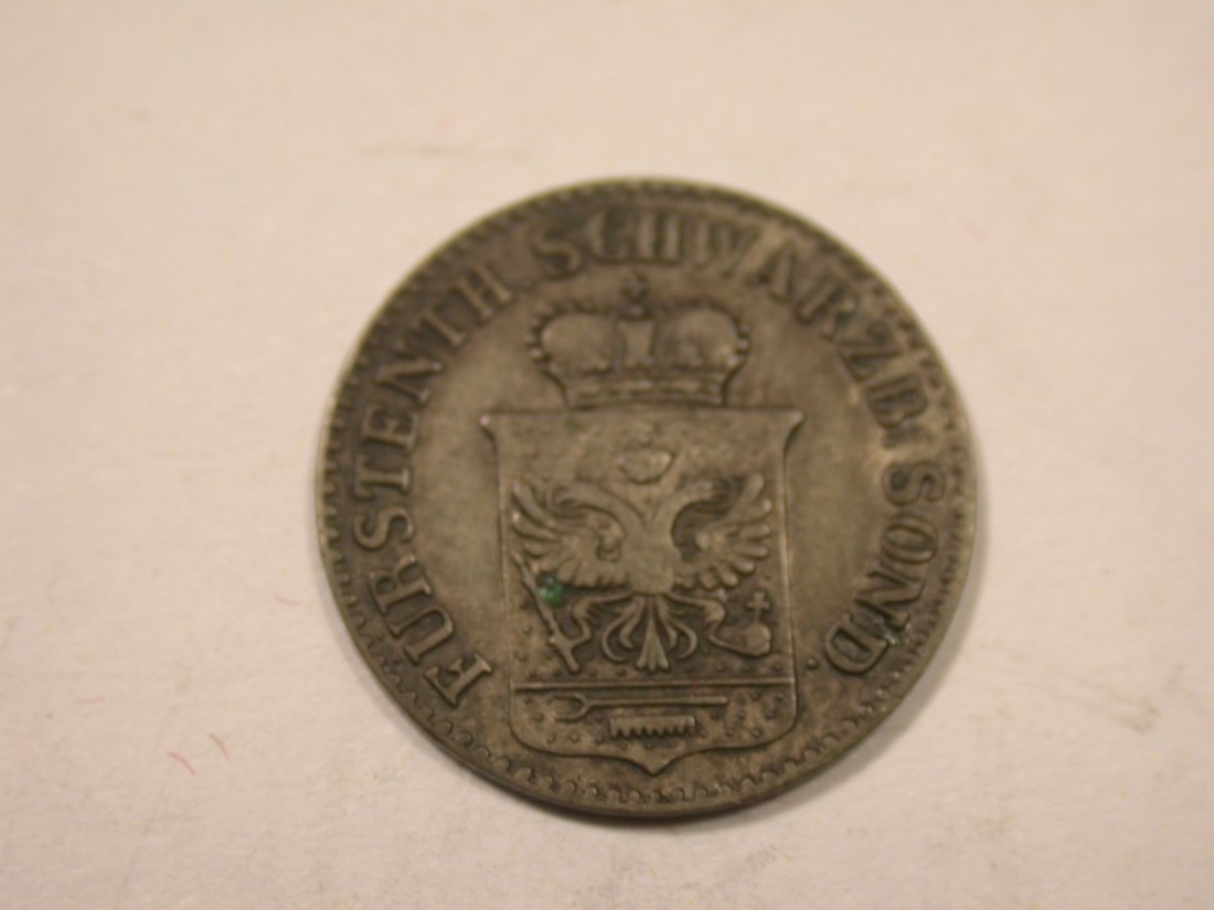  K05  Schwarzburg-Sonderhausen  1/2 Silbergroschen 1858 in s-ss   Originalbilder   