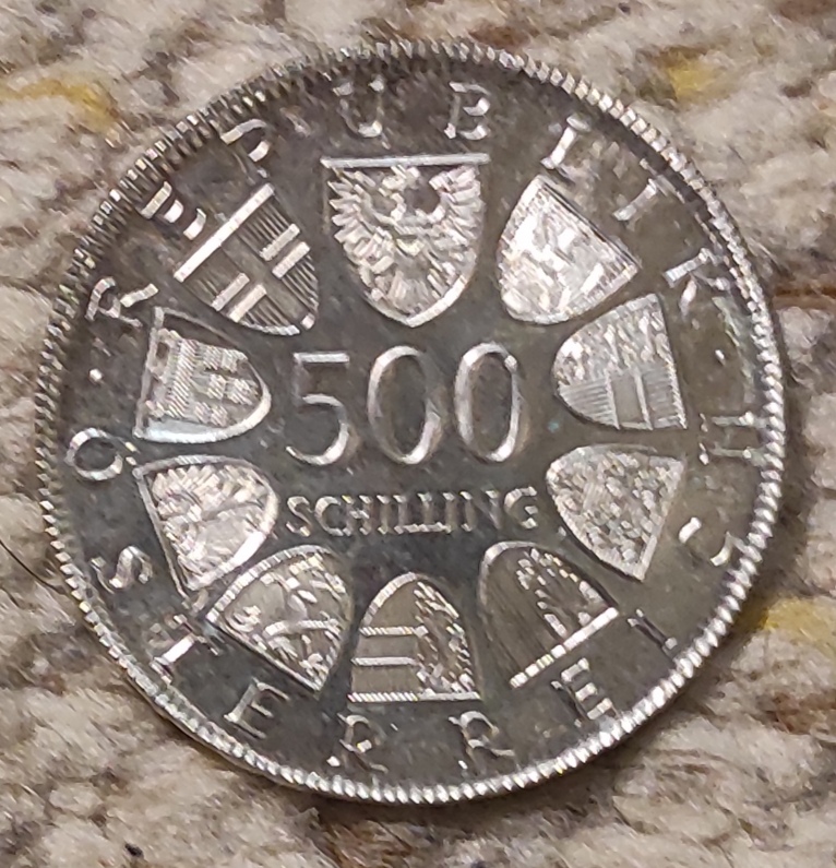  Österreich 500 Schilling 1980, SILBER, 25 Jahre Staatsvertrag   