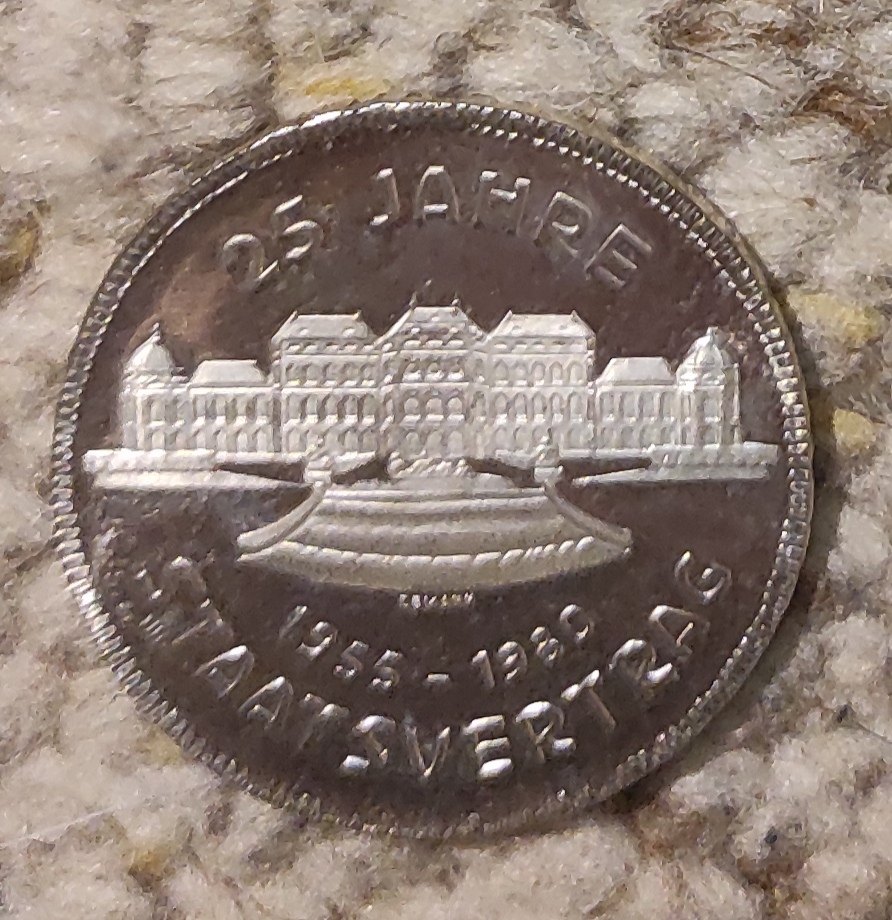 Österreich 500 Schilling 1980, SILBER, 25 Jahre Staatsvertrag   