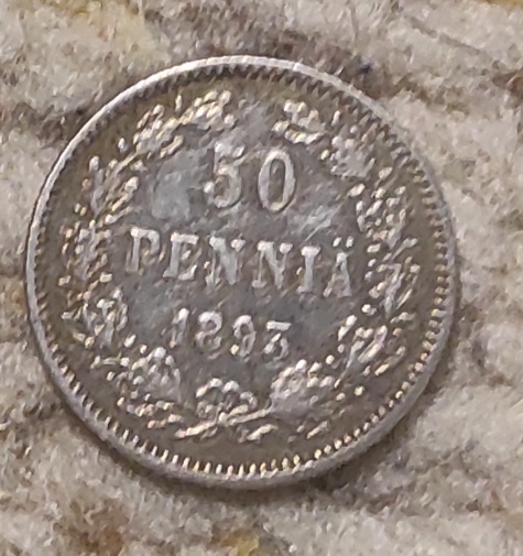  Finnland 50 Penniä 1893, SILBER,   