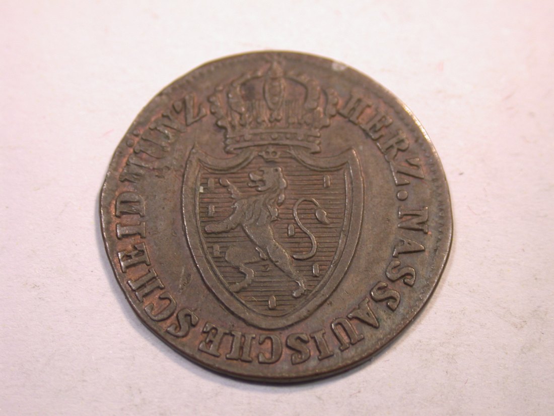  K06  Nassau  1/4 Kreuzer 1817 in ss+   Originalbilder   