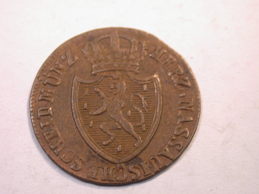  K06  Nassau  1/4 Kreuzer 1819 in f.vz    Originalbilder   