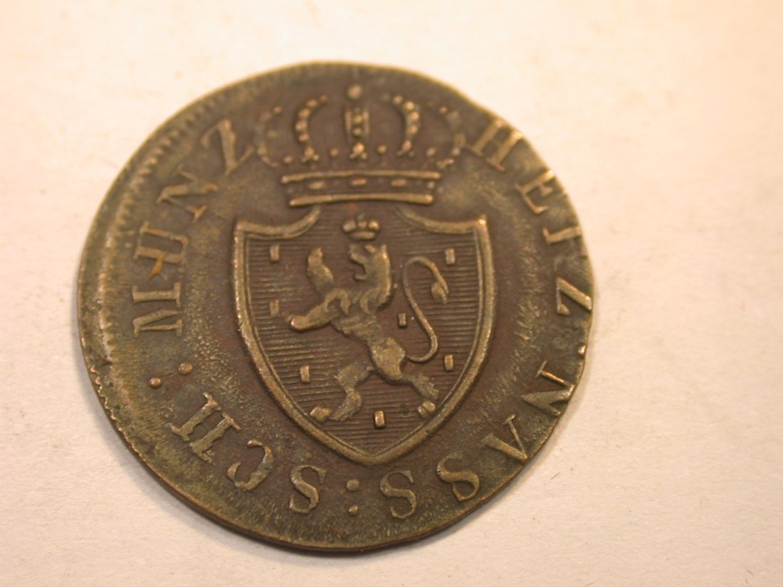  K06  Nassau  1/4 Kreuzer 1822 in f.vz    Originalbilder   