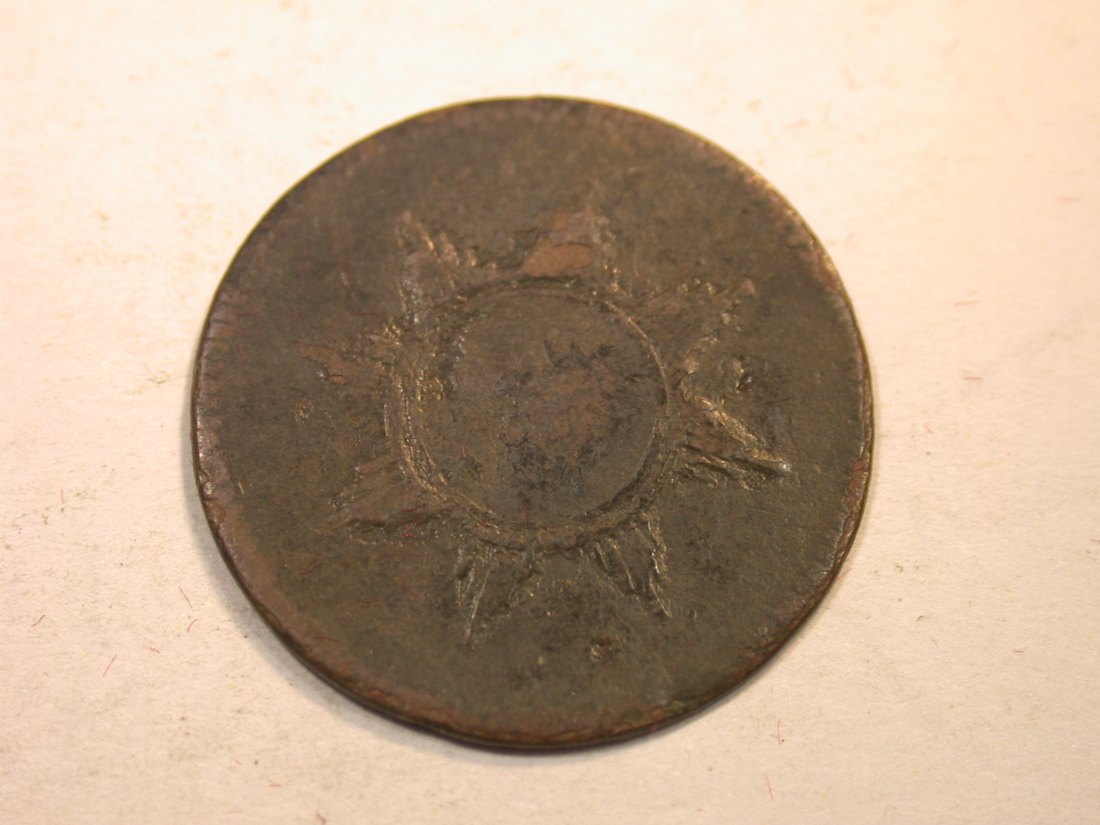  K06  Frankfurt  1 Heller Judenpfennig 1819 i s-ss    Originalbilder   