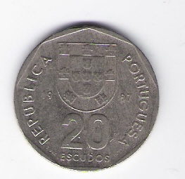  Portugal 20 Escudos 1987 K-N       Schön Nr.94   