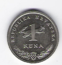  Kroatien 1 Kuna 1993 K-N-Zk   Schön Nr.14   