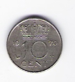  Niederlande 10 Cent 1970 N Schön Nr.66   