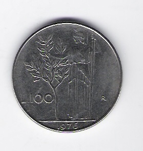  Italien 100 Lire 1976 St    Schön Nr.96   