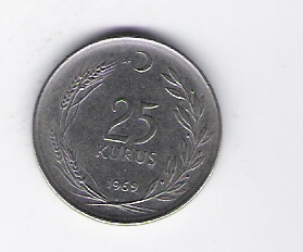  Türkei 25 Kurus St 1969   Schön Nr.138   