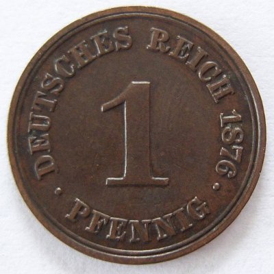  Deutsches Reich 1 Pfennig 1876 A Kupfer ss   