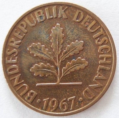  BRD 2 Pfennig 1967 D ss   