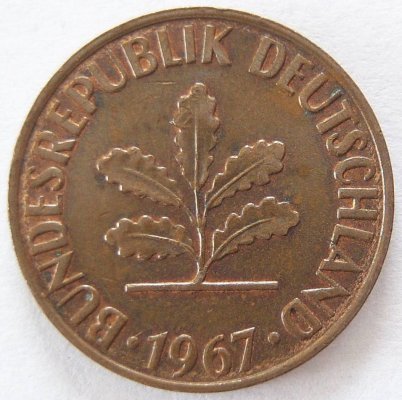  BRD 2 Pfennig 1967 D ss-vz   