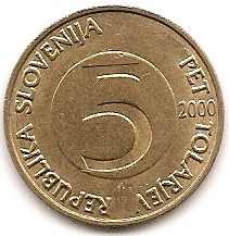  Slowenien 5 Tolar 2000 #2   