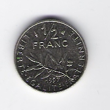  Frankreich 1/2 Franc N 1997   Schön Nr.232 (D1/387)   