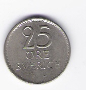  Schweden 25 Öre 1970 K-N Schön Nr.62   