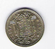  Spanien 1 Peseta 1975 Al-N-Bro    Schön Nr.39   