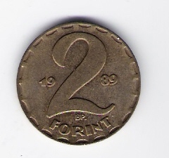  Ungarn 2 Forint 1989 Me      Schön Nr.94   