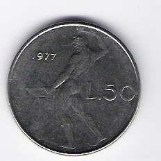  Italien 50 Lire 1977 St Schön Nr.95 (D5/7)   