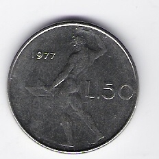  Italien 50 Lire 1977 St Schön Nr.95   