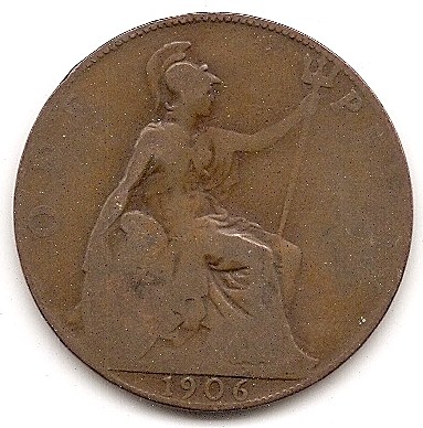  Großbritannien 1 Penny 1906 #176   