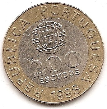  Portugal 200 Escudo 1998 #96   