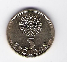  Portugal 5 Escudo 1993 N-Me       Schön Nr.92   
