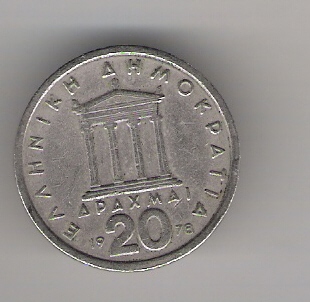  Griechenland 20 Drachmai 1978 K-N schön Nr.63   