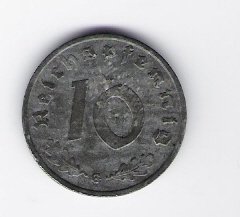  10 Pfennig 1943 A Zink   Jäger Nr.371   