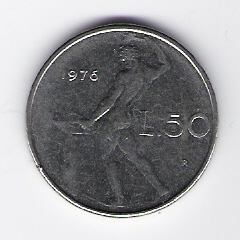  Italien 50 Lire 1976 St Schön Nr.95   