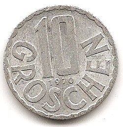  Österreich 10 Groschen 1970 #107   