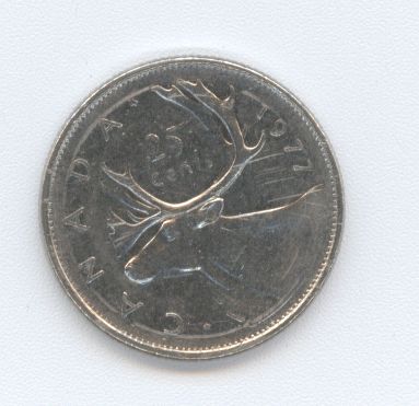 - Kanada 25 Cents 1977 -   