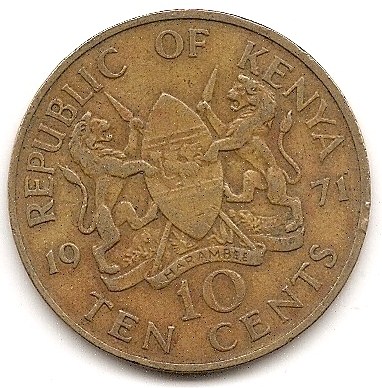  Kenia 10 Cents 1971 #149   