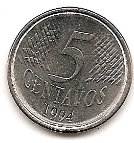  Brasilien 5 Centavos 1994  #59   